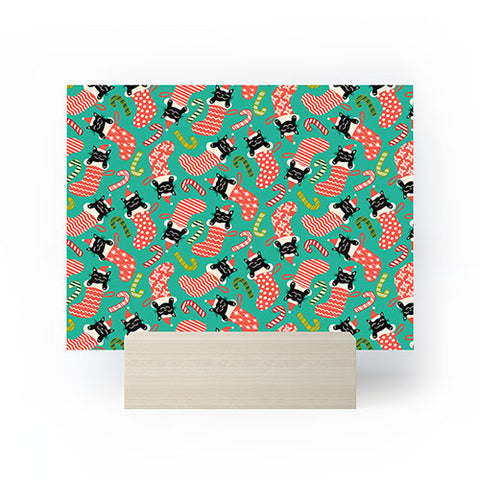 carriecantwell Festive Felines Mini Art Print