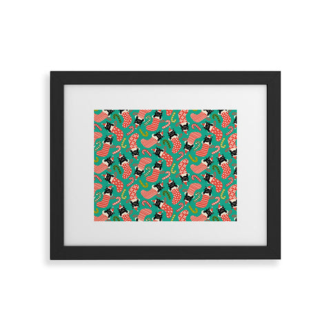 carriecantwell Festive Felines Framed Art Print