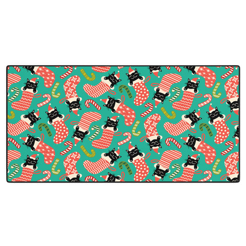 carriecantwell Festive Felines Desk Mat