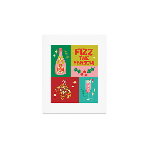 carriecantwell Fizz The Season Happy Holiday Art Print
