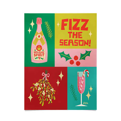 carriecantwell Fizz The Season Happy Holiday Poster