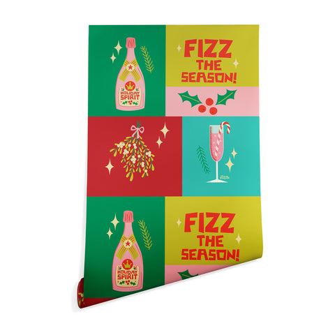 carriecantwell Fizz The Season Happy Holiday Wallpaper