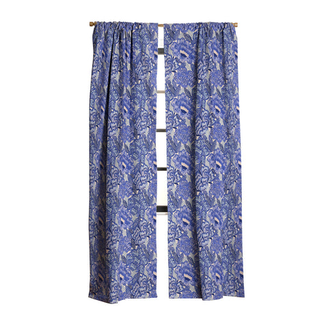 carriecantwell French Country Blue Floral Blackout Non Repeat