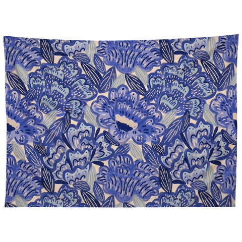 carriecantwell French Country Blue Floral Tapestry