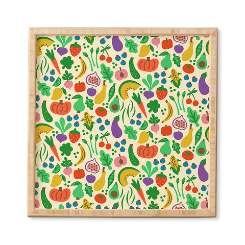 carriecantwell Fruits Veggies Framed Wall Art