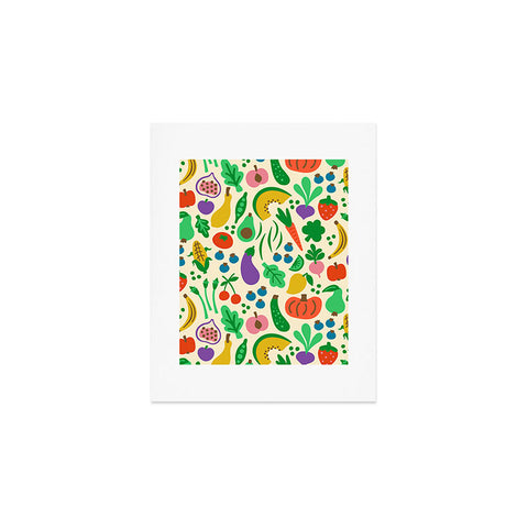 carriecantwell Fruits Veggies Art Print
