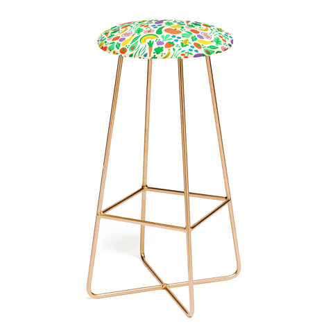 carriecantwell Fruits Veggies Bar Stool