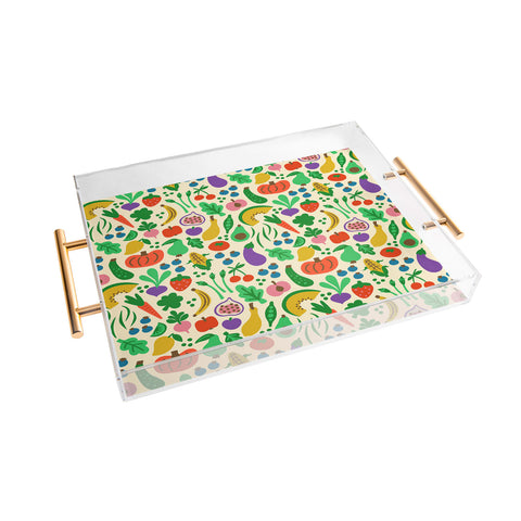 carriecantwell Fruits Veggies Acrylic Tray