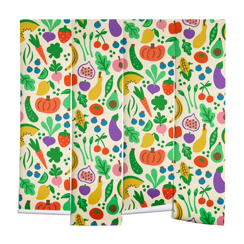 carriecantwell Fruits Veggies Wall Mural