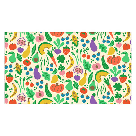 carriecantwell Fruits Veggies Tablecloth