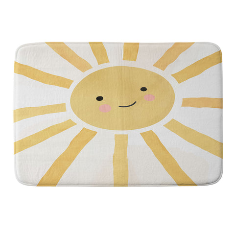 carriecantwell Happy Sun I Memory Foam Bath Mat