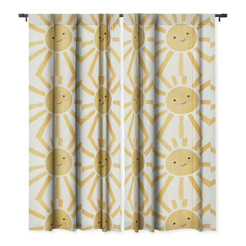 carriecantwell Happy Sun I Blackout Window Curtain