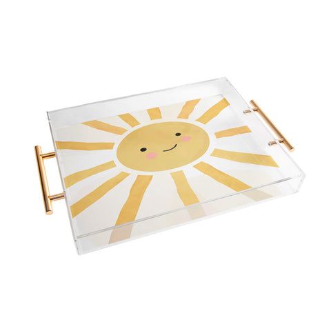 carriecantwell Happy Sun I Acrylic Tray
