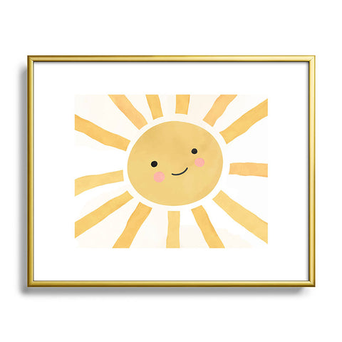 carriecantwell Happy Sun I Metal Framed Art Print