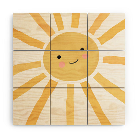 carriecantwell Happy Sun I Wood Wall Mural