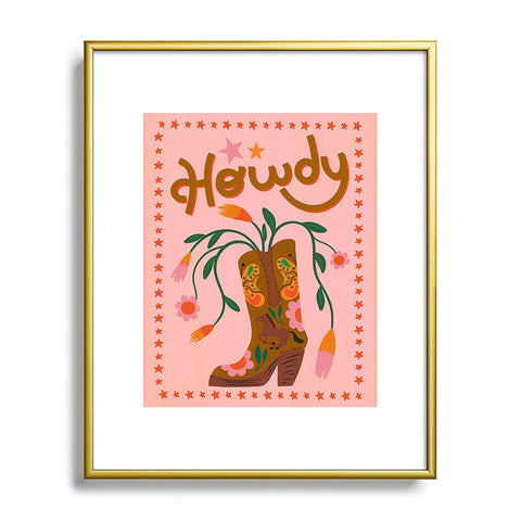 carriecantwell Howdy II Metal Framed Art Print