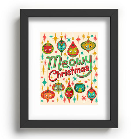 carriecantwell Meowy Christmas Recessed Framing Rectangle