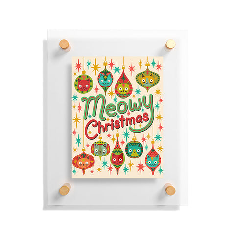carriecantwell Meowy Christmas Floating Acrylic Print