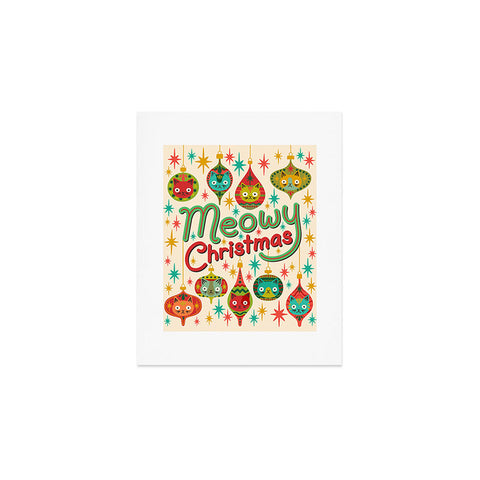 carriecantwell Meowy Christmas Art Print