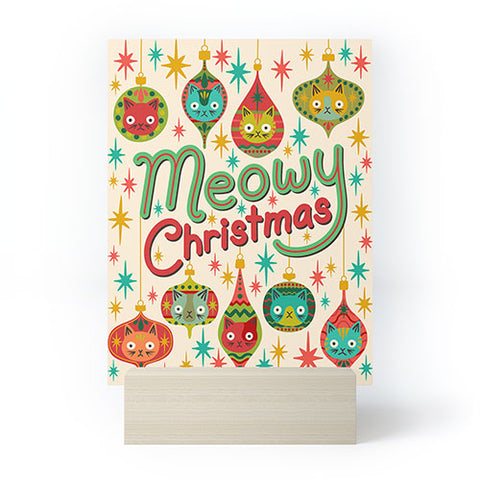 carriecantwell Meowy Christmas Mini Art Print