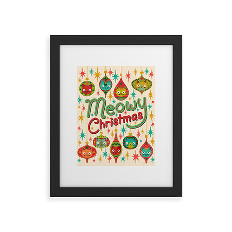 carriecantwell Meowy Christmas Framed Art Print