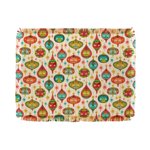 carriecantwell Meowy Christmas Throw Blanket