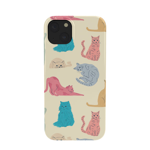carriecantwell Pastel Cats Pattern Phone Case