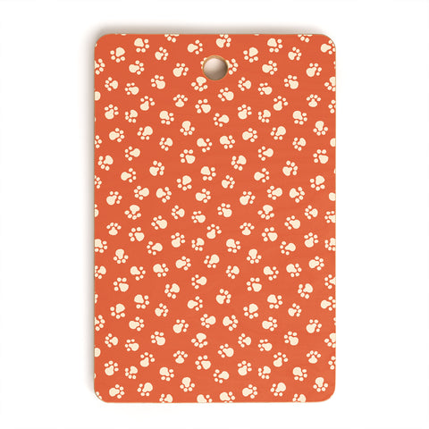 carriecantwell Purrty Paws Cutting Board Rectangle