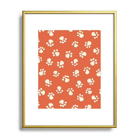 carriecantwell Purrty Paws Metal Framed Art Print