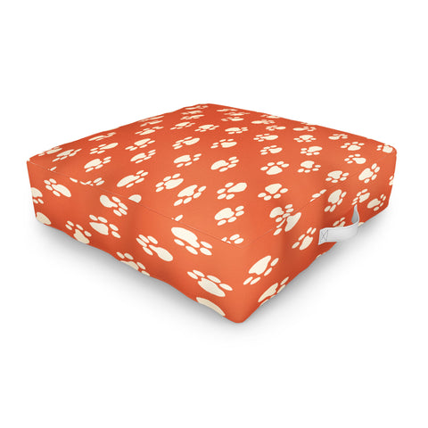 carriecantwell Purrty Paws Outdoor Floor Cushion