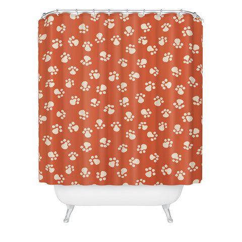 carriecantwell Purrty Paws Shower Curtain