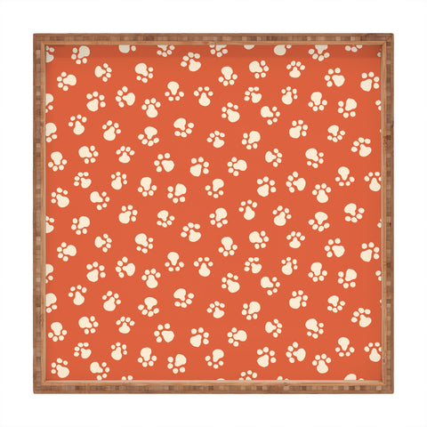 carriecantwell Purrty Paws Square Tray