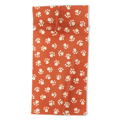 carriecantwell Purrty Paws Beach Towel