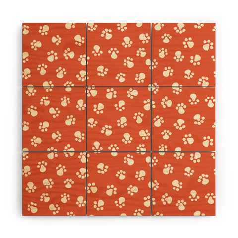 carriecantwell Purrty Paws Wood Wall Mural