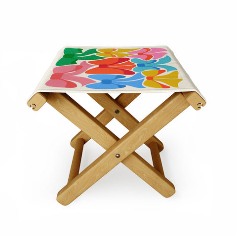 carriecantwell RainBows Bright Multi Retro Folding Stool