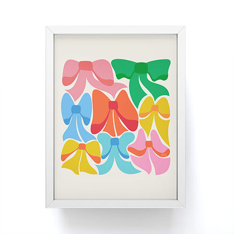 carriecantwell RainBows Bright Multi Retro Framed Mini Art Print