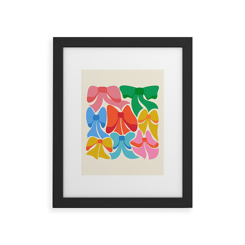 carriecantwell RainBows Bright Multi Retro Framed Art Print