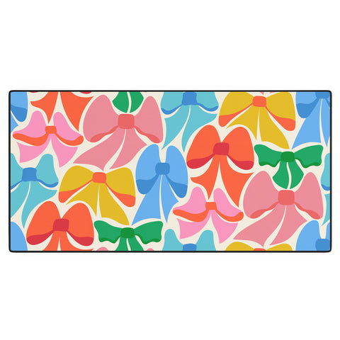 carriecantwell RainBows Bright Multi Retro Desk Mat