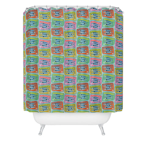 carriecantwell Sardines I Shower Curtain