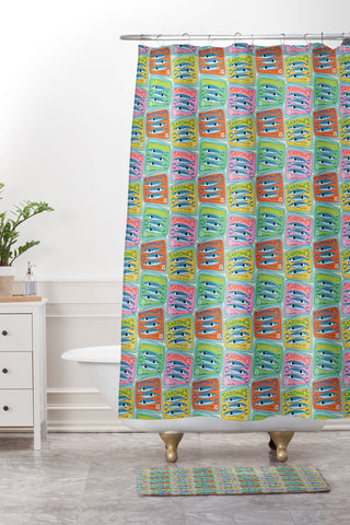 carriecantwell Sardines I Shower Curtain And Mat