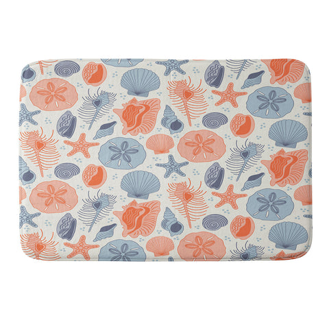 carriecantwell She Sells Seashells I Memory Foam Bath Mat