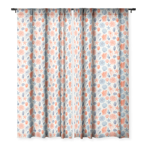 carriecantwell She Sells Seashells I Sheer Window Curtain