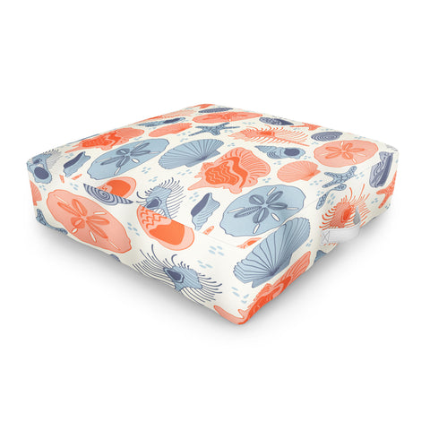 carriecantwell She Sells Seashells I Outdoor Floor Cushion
