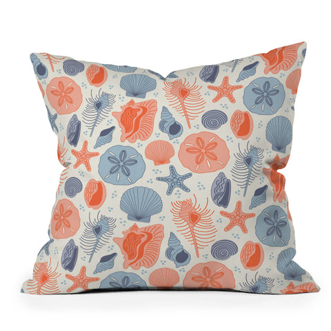 carriecantwell She Sells Seashells I Throw Pillow
