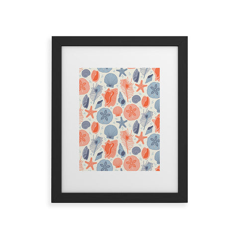 carriecantwell She Sells Seashells I Framed Art Print