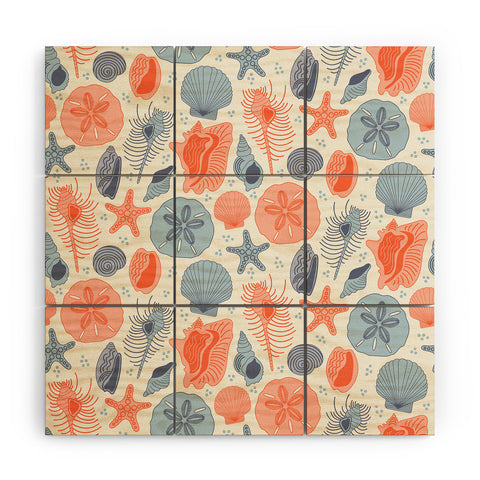 carriecantwell She Sells Seashells I Wood Wall Mural