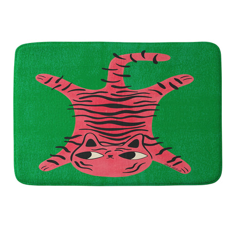 carriecantwell Silly Cat Rug Memory Foam Bath Mat