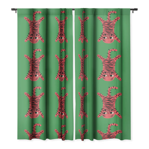 carriecantwell Silly Cat Rug Blackout Window Curtain