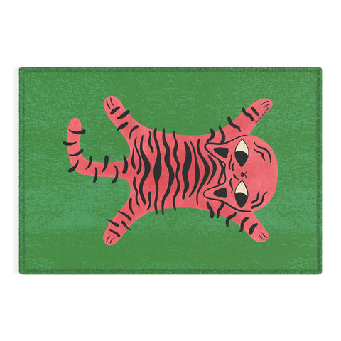 carriecantwell Silly Cat Rug Outdoor Rug
