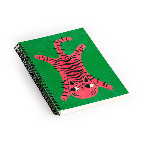 carriecantwell Silly Cat Rug Spiral Notebook